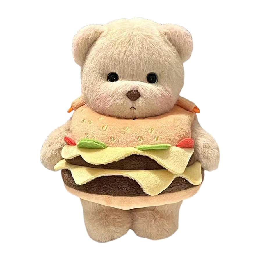 Amazon.co.jp: バーガーベアのぬいぐるみ、クマのぬいぐるみ